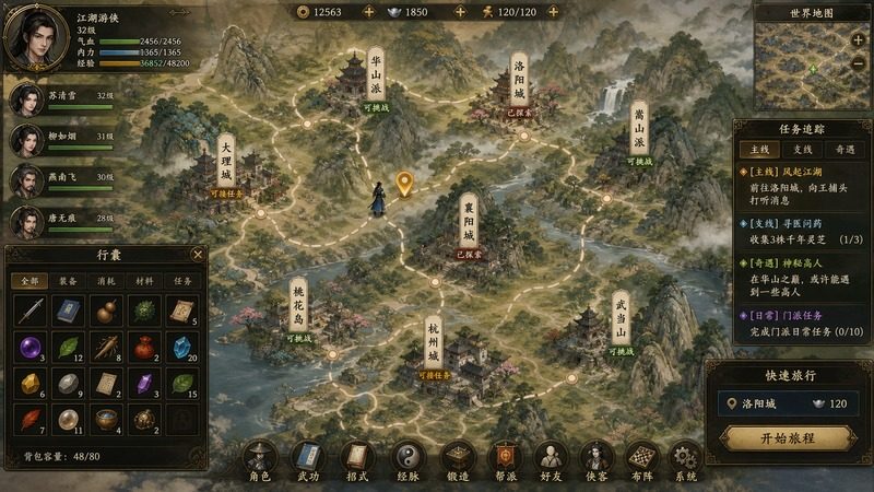 金庸群侠传5爱与死仙狐MOD六周年 地图探索 玩法截图 1